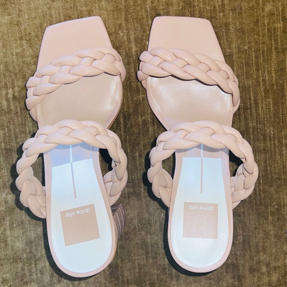 Like New Dolce Vita Braided Chunky Heel Sandal, Sz 8